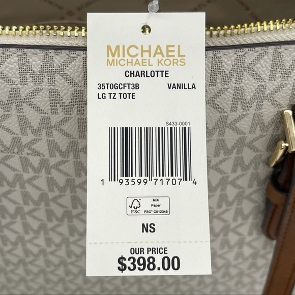 Michael Kors Charlotte Large Top Zip Tote Bag - Picture 7 of 9